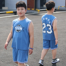 Fat childrens clothing boys summer new thin style set fat boys plus fat plus size medium-sized children loose two-piece tide