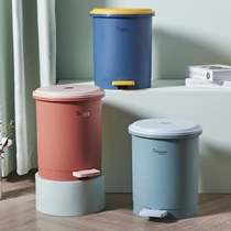Cang Mi cartoon cute foot trash can home living room bedroom kitchen with lid bathroom toilet pedal type