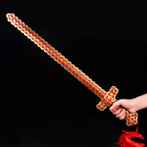Copper money sword gold money sword ornaments double row bronze sword Qianlong Emperor copper coin