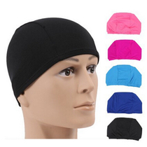 High-elastic and breathable five-thread nylon cloth swimming cap hot spring high-grade printing long hair swimming cap adult children unisex