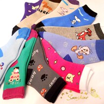 Several pairs of foreign trade cotton thickened Terry childrens socks cartoon socks big childrens warm socks