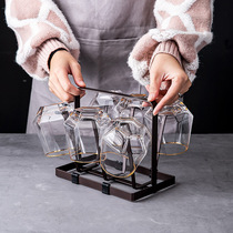 Glass mug Family suit Living room Home water glass High temperature resistant tea cup Beer Cul juice Cup with suit