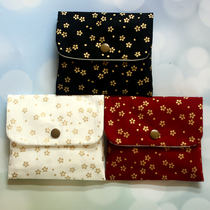 Hot stamping small cherry blossoms ~ Japanese wind sanitary napkin storage bag tampon aunt towel storage bag out portable