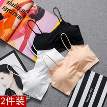 White girls camisole with chest pad bottoming tube top thin underwear beautiful back anti-glare wrap bra