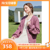 Triple Color 2022 Spring Autumn New Soft Knit Cardiovert Jacket Hollowed-out Rhombus sweatshirt Long sleeves Lazy Windgirl