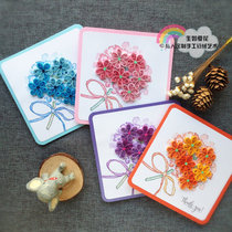 Fresh as summer flower Creative European handicraft Greeting card Thanksgiving card Teachers Day gift diy derivative paper material Fairy flower