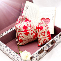 Pure cotton canvas home storage bag bundle pocket bag storage underwear shoes and socks childrens clothing toy bag four-piece set