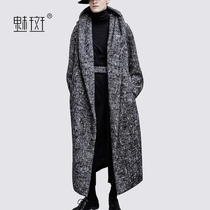 Charm spot high-end retro temperament loose long over-the-knee Hepburn wind wool coat womens winter 2021 wool coat