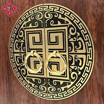 Chinese antique cabinet handle Ming and Qing furniture Copper accessories Pure copper round bookcase Wardrobe doors and windows Vintage copper handle