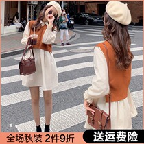 Pregnant women sweater vest autumn winter dress two two pieces set autumn suit fashion autumn skirt maternity