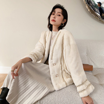 Whole Mink Mink Fur Fur Fur Coats Lady Short small Fragrant Wind Young Fashion Jupi Winter Clothing Henning Mink Fur Coat