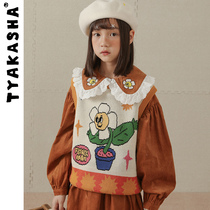 (HONEY series)TYAKASHAKIDS Taka Sha Tongsui children's vesting children's knitted vest vest vest vest vest