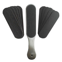 Rub foot board double-sided stainless steel frosted foot pad dead skin grinding stone household foot heel pedicure tool set