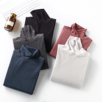 Mens unscratched derveled down high collar thermal underwear thickened with velvety undershirt wearing double face grinding and autumn and winter constant temperature