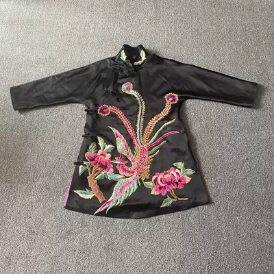Cloud decoration totem 2021 original ethnic style women's hand-embroidered big phoenix casual horse clip jacket medium long loose