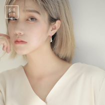 Mrs Shen ear hook sterling silver earrings female temperament Korean simple earrings starfish freshwater pearl shell earrings ear hook