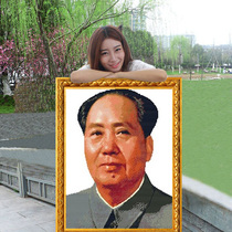 Chairman Maos full body image 2022 new embroidered cross embroidery cross embroidery line embroidery room Mao Zedong portrait