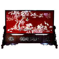 Customize a variety of flat grinding mother-of-pearl screens Yangzhou lacquerware neo-classical Chinese lacquer art home decoration background color can be ordered