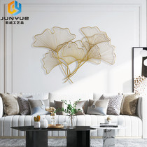 New Chinese hollowed-out metal iron art Ginkgo Leaf Decoration Pendant Creative Hotel Hall Genguan Aisle Soft Fitting Wall