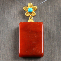 6 48 gr (fine design-temperamental goddess) full of tomatoes red south red agate pendant pendant
