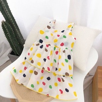 Childrens Clothing Girls  dresses Summer Foreign style Polka dot vest sundress Small and small virgin baby Korean fashion skirt