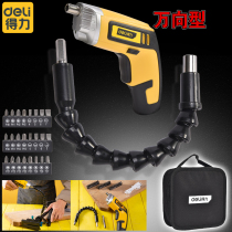 Del electric screwdriver hand drill Mini small lithium battery household rechargeable screwdriver tool set