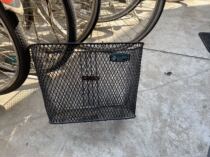 Japanese second-hand bicycle accessories original car parts black steel wire sticky plastic basket