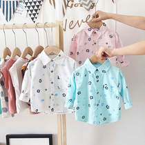 Children long sleeve shirt 2020 Spring fit new medium and small children clothing male and female child lining Han version pure cotton baby blouses