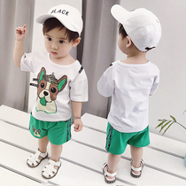 Male baby summer suit boys 0 one 1-3 years old 2 three 4 tide handsome little boy childrens clothing childrens clothes