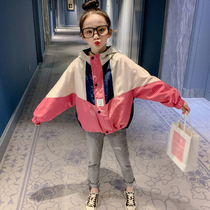 Korean girls Net red spring and autumn coat autumn clothing 2021 New Korean version of foreign style children autumn childrens coat tide