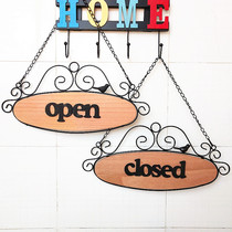 OPEN European retro house listed creative home iron decoration wooden welcome card can be customized in business