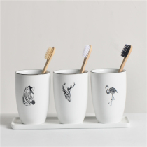 Simple white matte home wash cup mouthwash Cup toothbrush cup cylinder