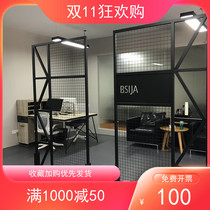 Iron hollow grille grille ceiling Net red screen office porch partition wall hanging goods diamond mesh frame square grid shelf