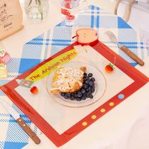 Zuoxian Road cartoon mat waterproof and oil-proof insulation mat children pvc anti-scalding mat Western food decorative mat primary school students