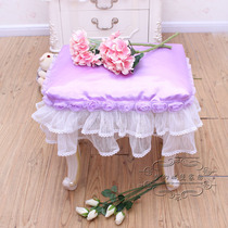 Stool set rose lace purple satin stool cover bedside cabinet cover stool cover stool cover tablecloth cover