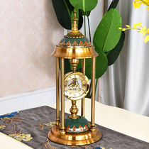 European-style watch clock pendulum American clock living room corner TV cabinet creative light luxury model room decorations