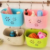 Basket storage basket Bathroom small hanging blue storage basket Kitchen sundries storage basket Dormitory wall hanging basket hanging on the wall 