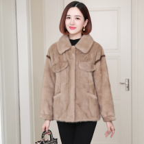 zqqz imported whole mink coat women 2021 New slim fashion short mink fur coat D118