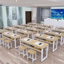 Training table factory direct sales long table single double desks and chairs for primary and secondary school students tutoring training class desk