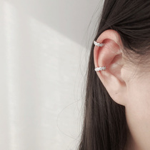 Earrings without ear hole clip 925 sterling silver exquisite diamond earrings personality Korean version does not need ear hole stud female