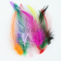 diy color wild chicken feather diy feather fishing gear headwear corsage accessories material 20 pieces