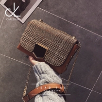 CMLZIUA designer leather bag 2021 new vintage stripe chain bag fashion niche design shoulder bag