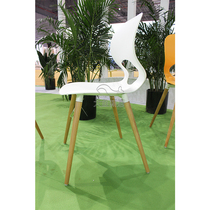 Burger fast food restaurant with the same table and chair merchant Dining table and chair combination Fast food chair Hotel restaurant solid wood backrest chair