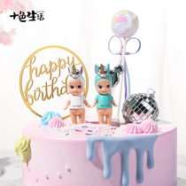 Cake Decoration Firebird Swing Piece Decoration Inserted Swan Birthday Cake Decoration Day Feather Wings Cake FLAG