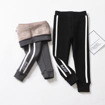  Girls plus velvet leggings 2019 new autumn and winter childrens one-piece thickening to keep warm baby wearing foreign style tide