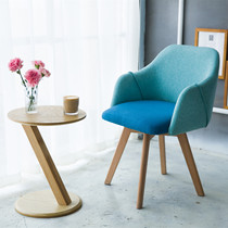 Solid wood chair study desk chair Nordic dressing chair backrest Net red chair simple modern dining chair rotating computer chair