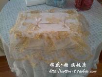 Aesthetic pastoral fabric lace tissue cover tissue rectangular British rose paper bag Special