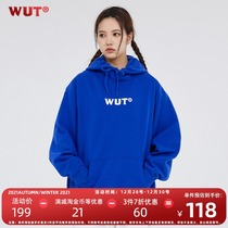 (WUT official store) texture aesthetics series basic logo printed sweater 450g plus velvet hoodie Xinjiang Cotton