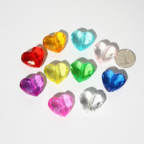 Kindergarten early education rewards children imitation crystal color acrylic crystal love heart shape digging treasure game toy gem