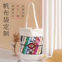 Custom canvas bag logo environmental protection shopping bag tote bag canvas bag female cotton bag custom pattern